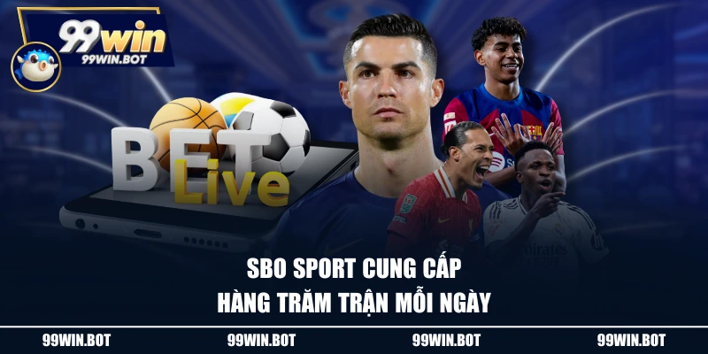 SBO Sport - Top 1 Nền Tảng Cá Cược Uy Tín Nhất Châu Á 1 SBO Sport cung cấp hàng trăm trận mỗi ngày